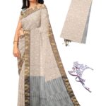 NandaVanam Women's Negamam Cotton Sarees with Rich Thread Pallu | 80 Count Negamam Cotton Saree | Coimbatore Cotton Saree - With Blouse