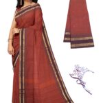 NandaVanam Women's Chettinad Cotton Sarees | Handloom Saree With Blouse | Pure Cotton Sarees For Women Daily Use & All Occasion Wear | Soft, Comfort Cotton Sareemen's Chettinad Cotton Sarees | Handloom Saree With Blouse