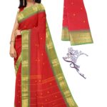 NandaVanam Women's Chettinad Cotton Sarees | Handloom Saree With Blouse | Pure Cotton Sarees For Women Daily Use & All Occasion Wear | Soft, Comfort Cotton Saree Women's Chettinad Cotton Sarees | Handloom Saree With Blouse